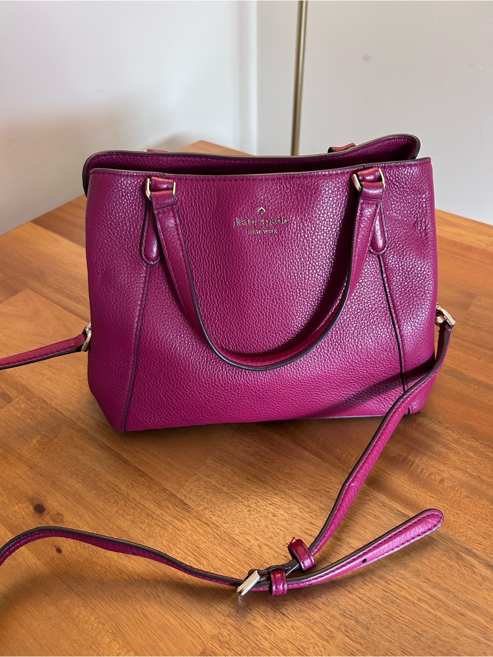 kate spade Jackson Medium Triple Compartment Satchel - Magenta
